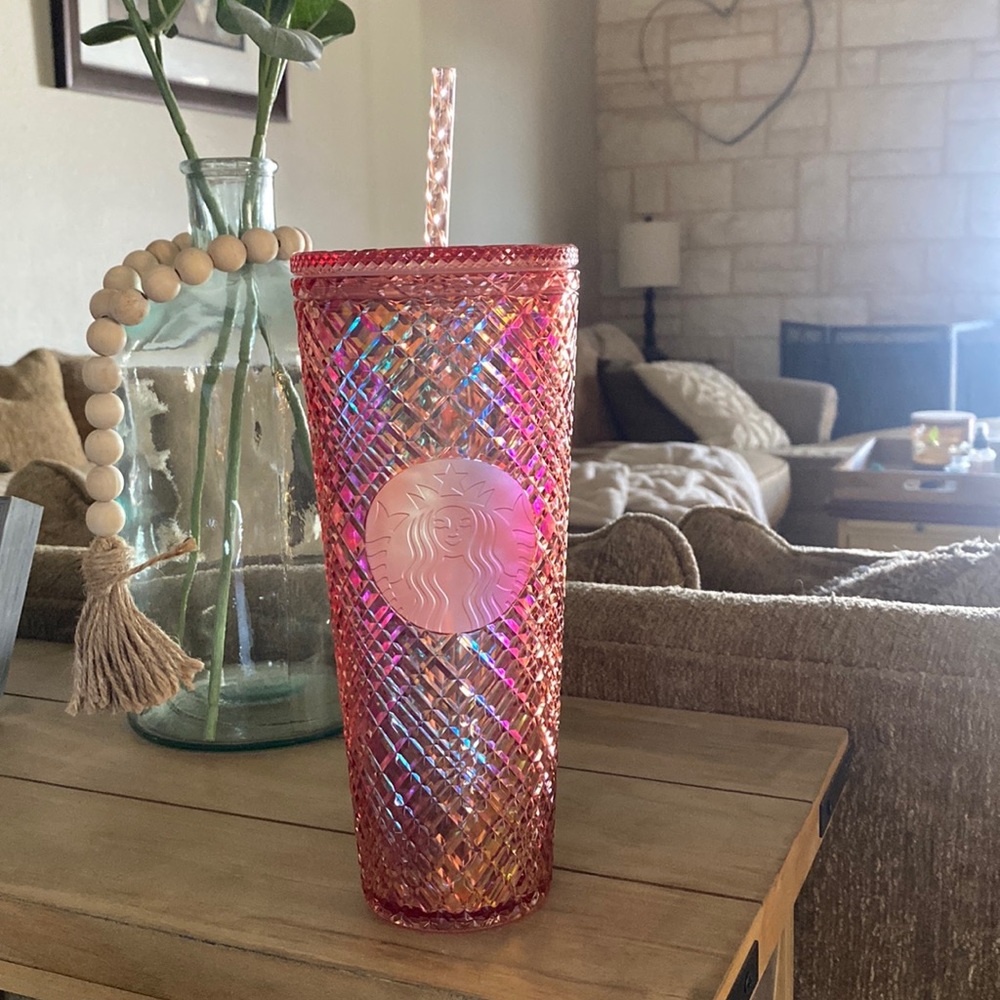 Rose gold starbucks tumbler